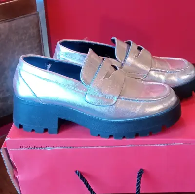Zapatos mocasines metálicos sybilla - miniatura 1