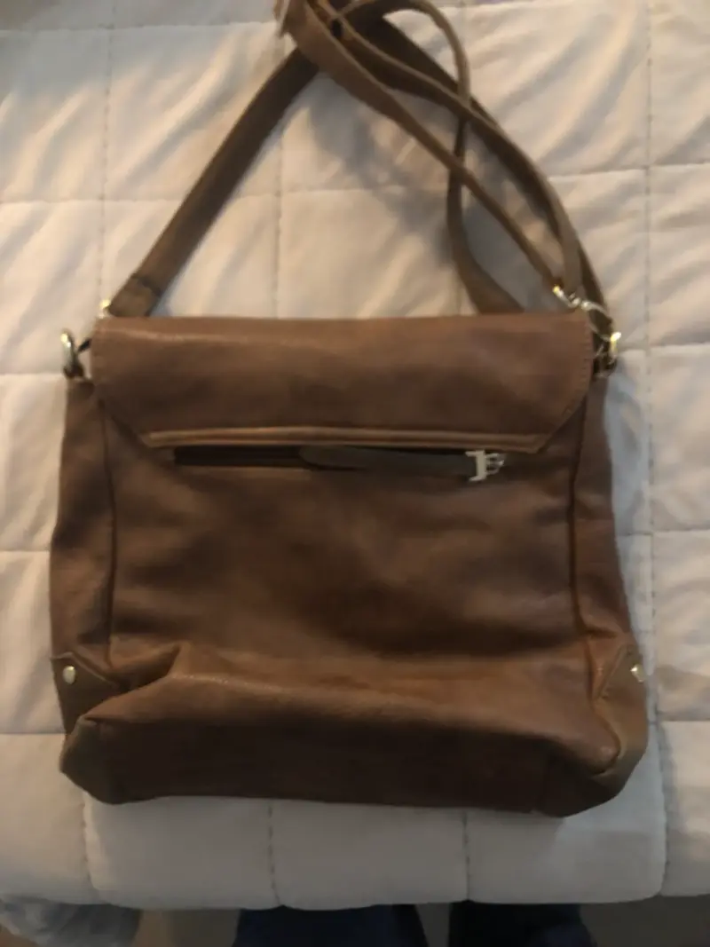 Bolso bandolera de cuero marrón - 2