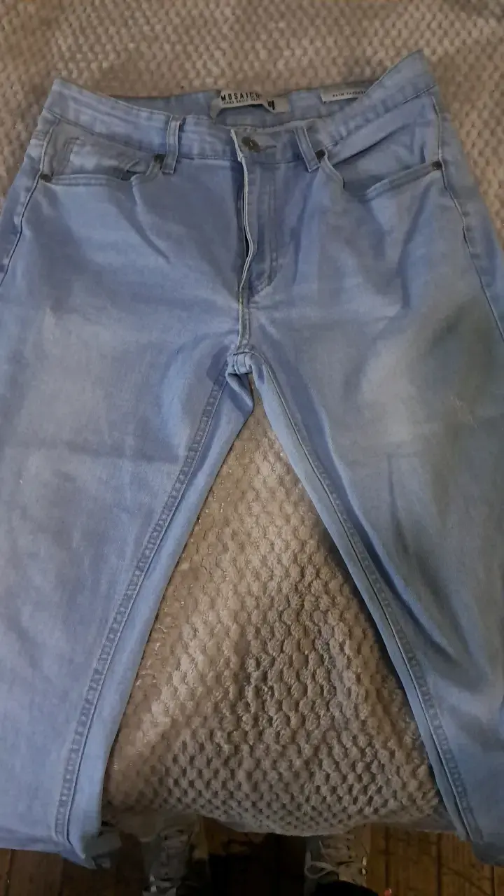Jeans celestes Mosaico para mujer