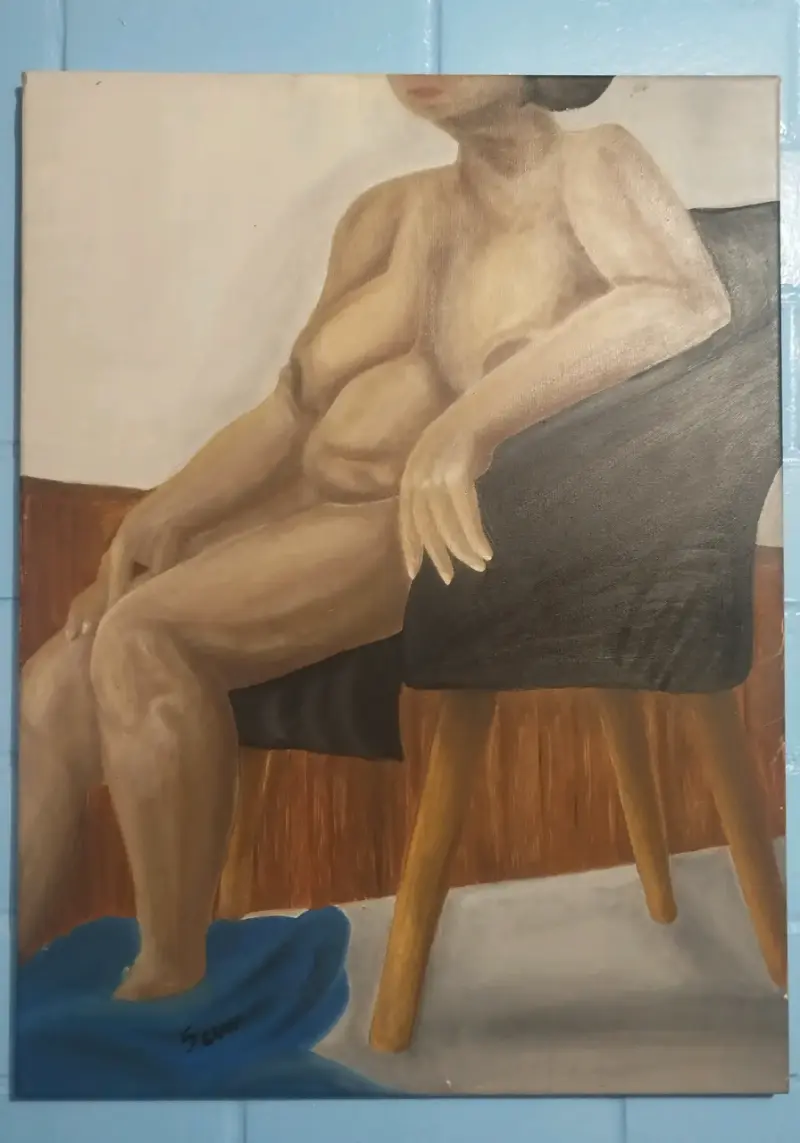 Pintura al óleo de figura femenina