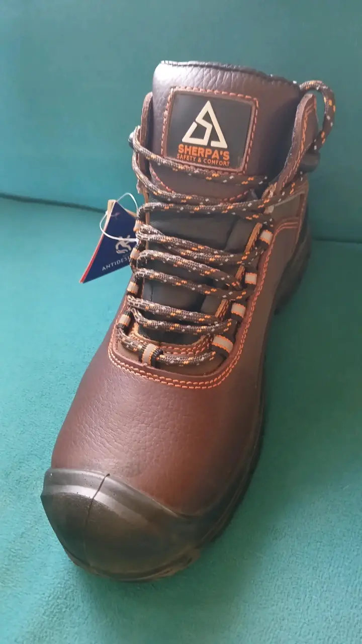 Zapatos de seguridad marrones con punta de acero - 4