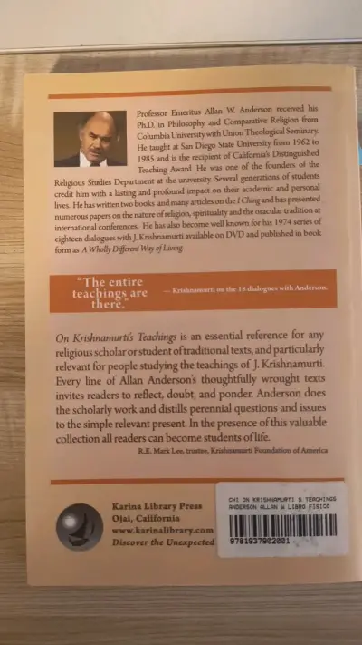 Libro 'On Krishnamurti's Teachings' - miniatura 2