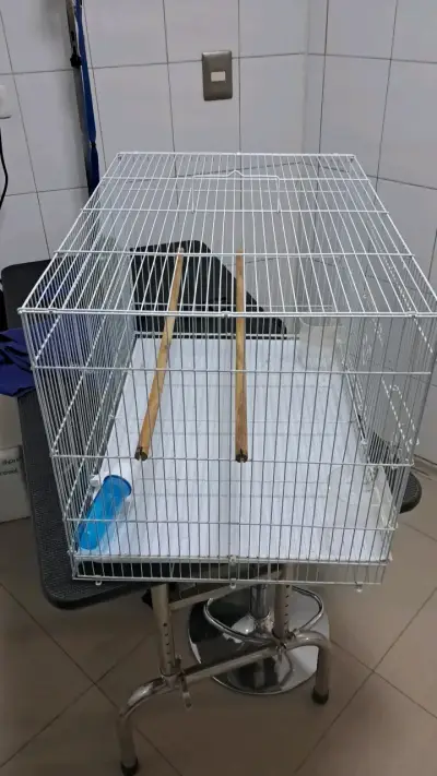 Jaula grande para aves blanca - miniatura 2