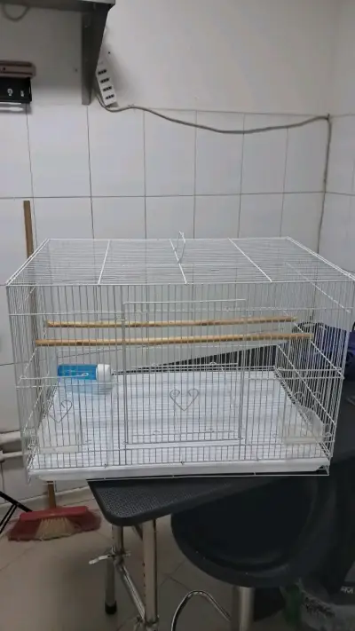 Jaula grande para aves blanca - miniatura 3