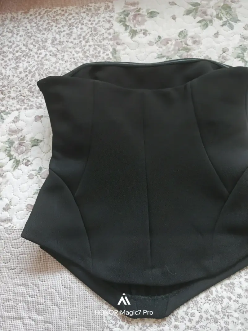 Corset negro elegante strapless - 2