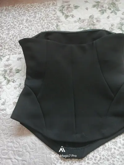 Corset negro elegante strapless - miniatura 2