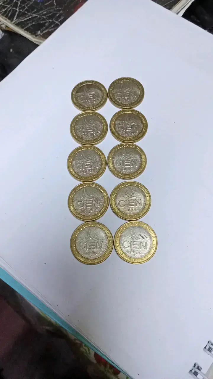 Colección de monedas de 100 pesos chilenas - 2