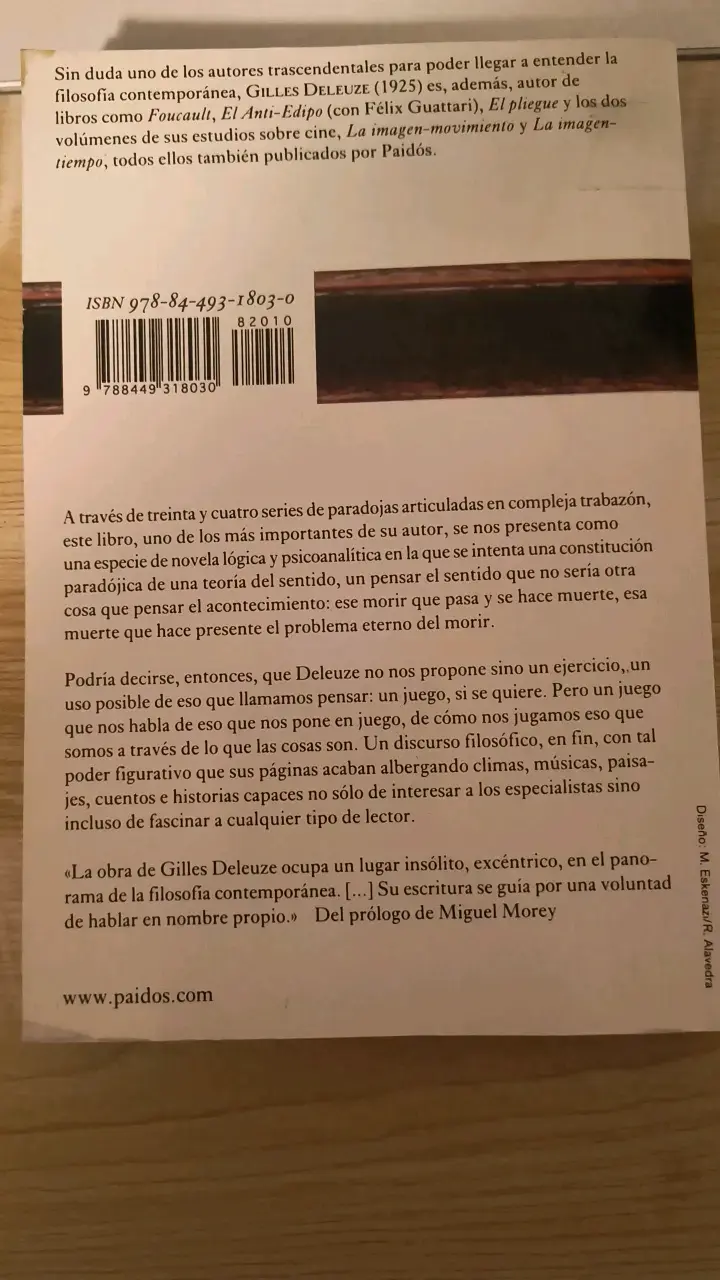 Libro 'Lógica del sentido' de Gilles Deleuze - 2