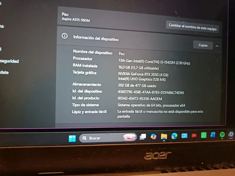 Laptop Acer Aspire 5 Full HD - 5