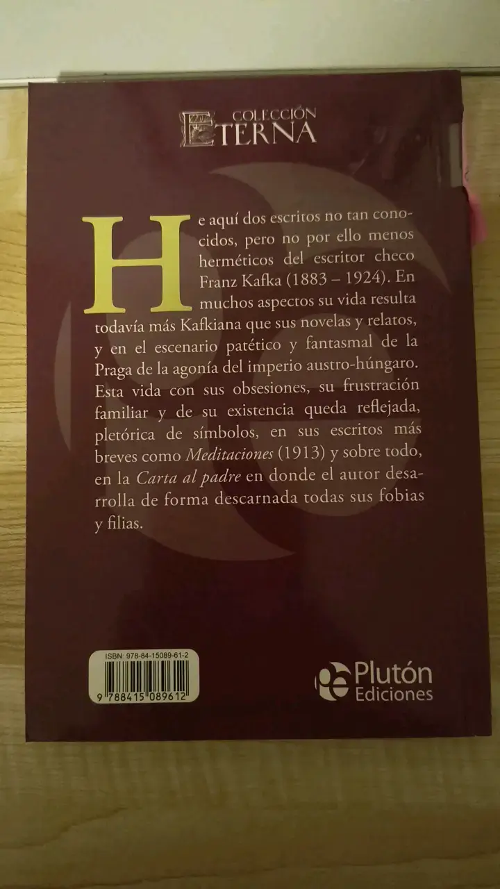 Libro 'Carta al padre y Meditaciones' de Kafka - 2