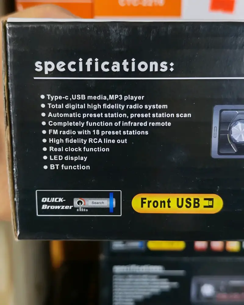Reproductor MP3 para auto con USB y FM - 2