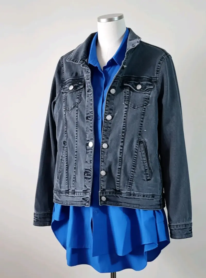 Camisa azul de manga larga - 2
