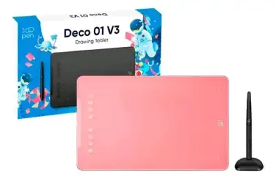 Tableta de dibujo XP-Pen Deco 01 V3 rosa - miniatura 1