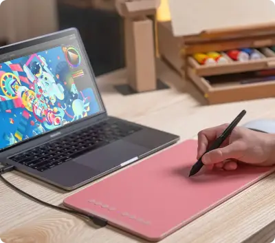 Tableta de dibujo XP-Pen Deco 01 V3 rosa - miniatura 3