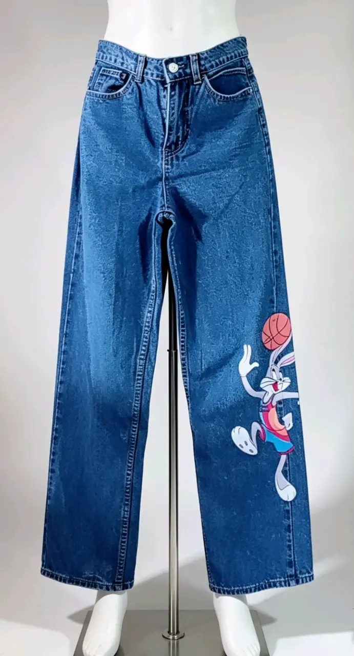 Pantalones anchos rosados para mujer - 2