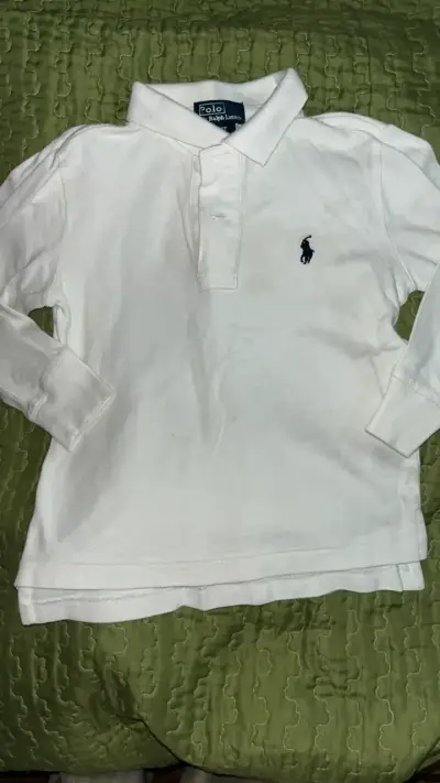 Polera Polo Ralph Lauren blanca manga larga - miniatura 1