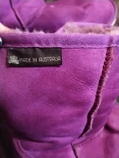 Botas de gamuza moradas hechas en Australia - miniatura 3