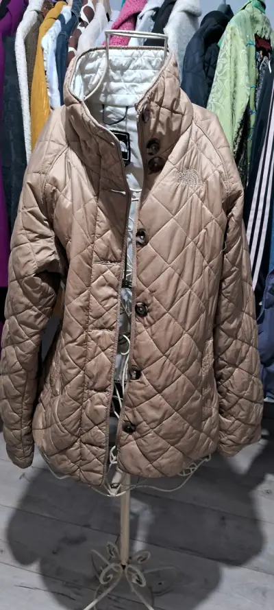 Chaqueta acolchada The North Face beige - miniatura 1