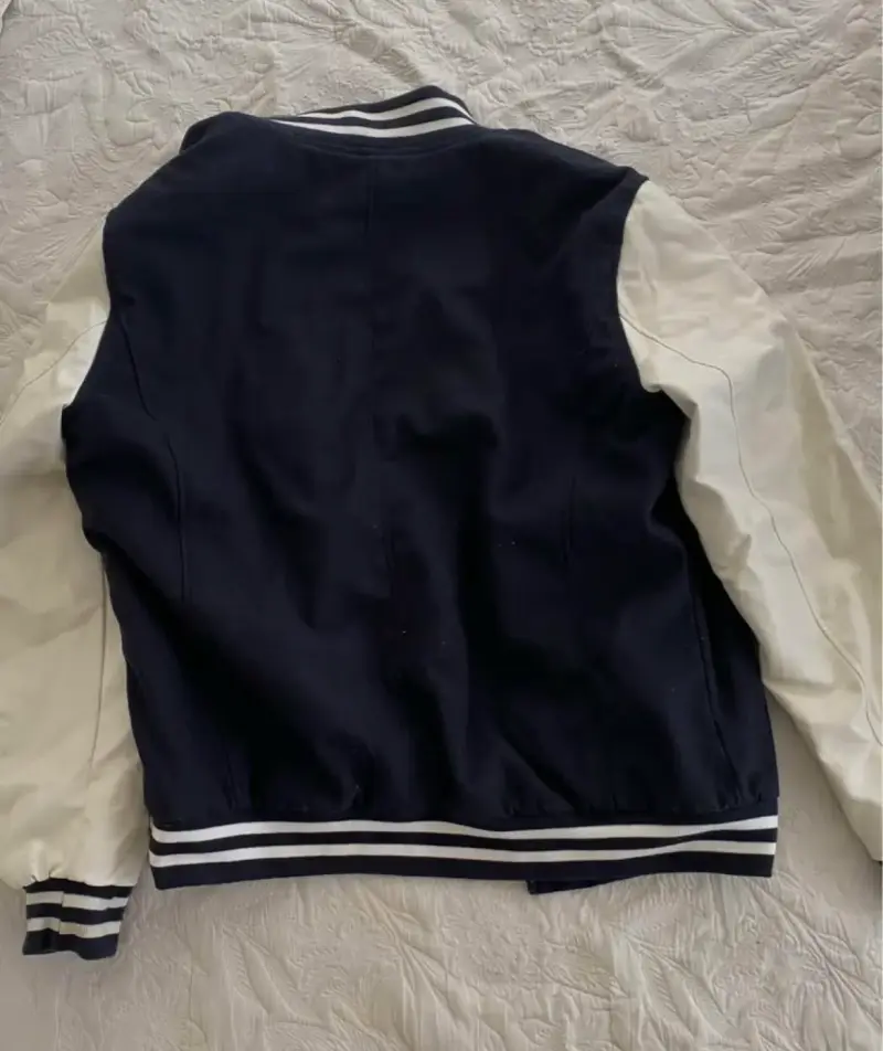 Chaqueta varsity azul y blanca estilo retro/eeuu - 2