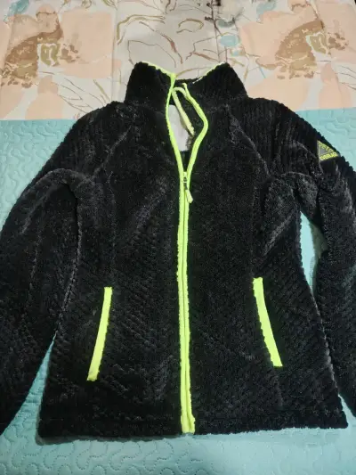 Chaqueta polar negra con detalles verdes Everlast - miniatura 1