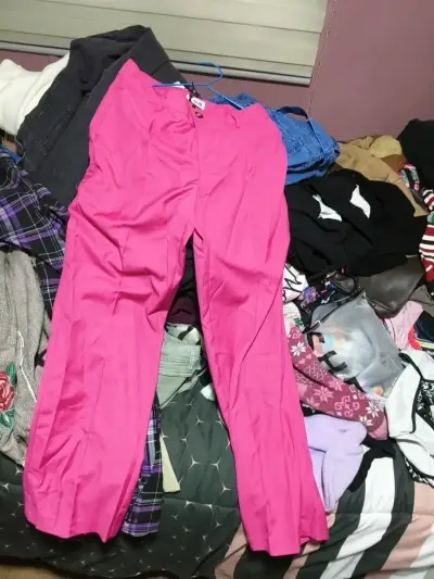 Pantalones fucsia para mujer - miniatura 2