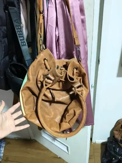 Bolso de cuero multicolor con flecos - miniatura 3