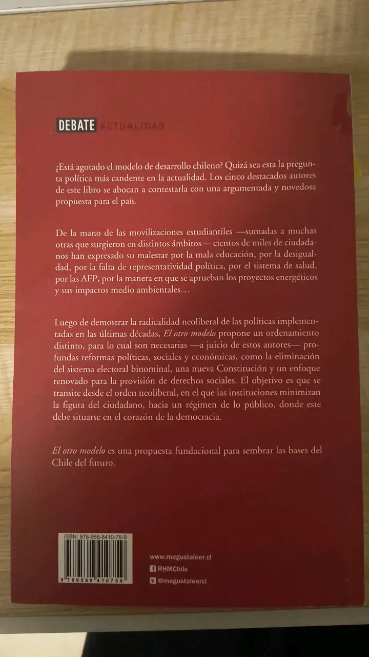 Libro 'El Otro Modelo' de Fernando Atria - 2