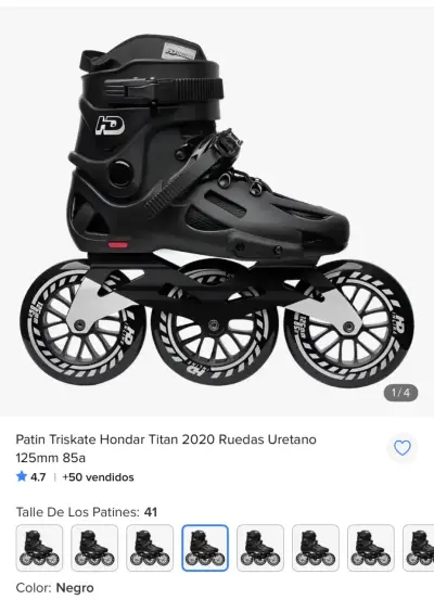 Patines Triskate Hondar Titan 2020 negros - miniatura 1