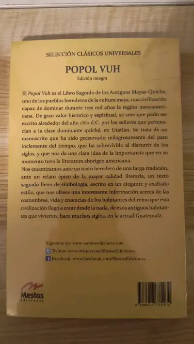 Libro Popol Vuh Edición Mestas - miniatura 2
