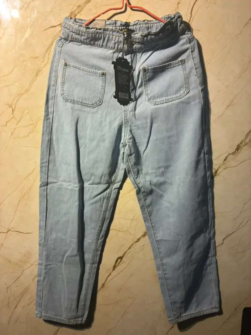 Jeans celestes desgastados para mujer - 6