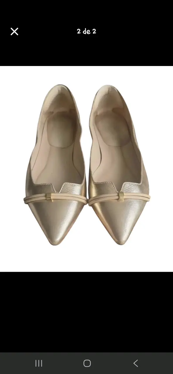 Zapatos planos dorados elegantes - 2
