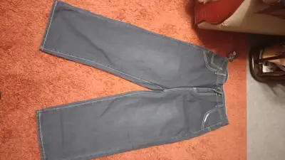 Jeans clásicos azul oscuro unisex overside - miniatura 1