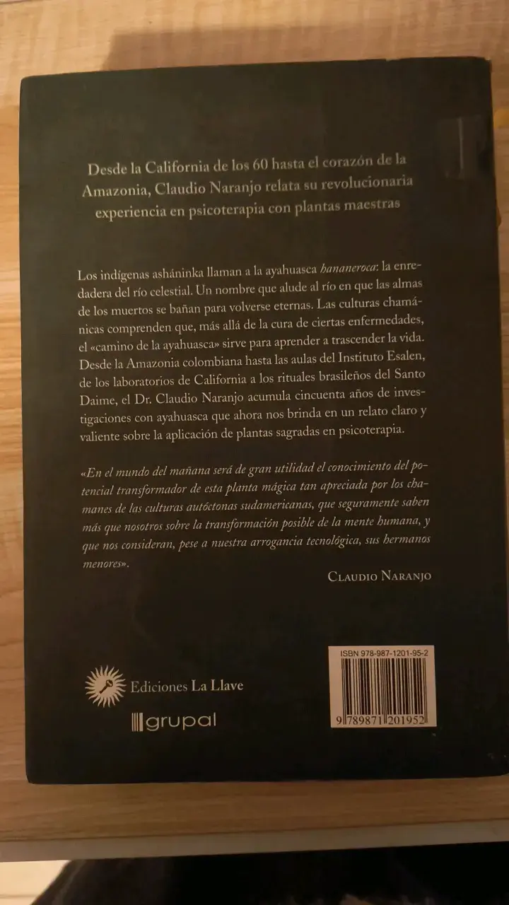 Libro Ayahuasca de Claudio Naranjo - 2