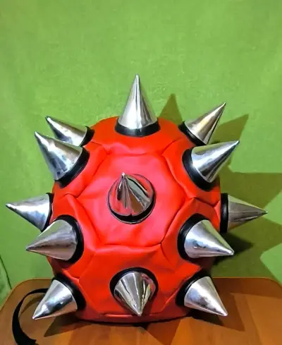 Mochila roja con púas negras Bowser - miniatura 1
