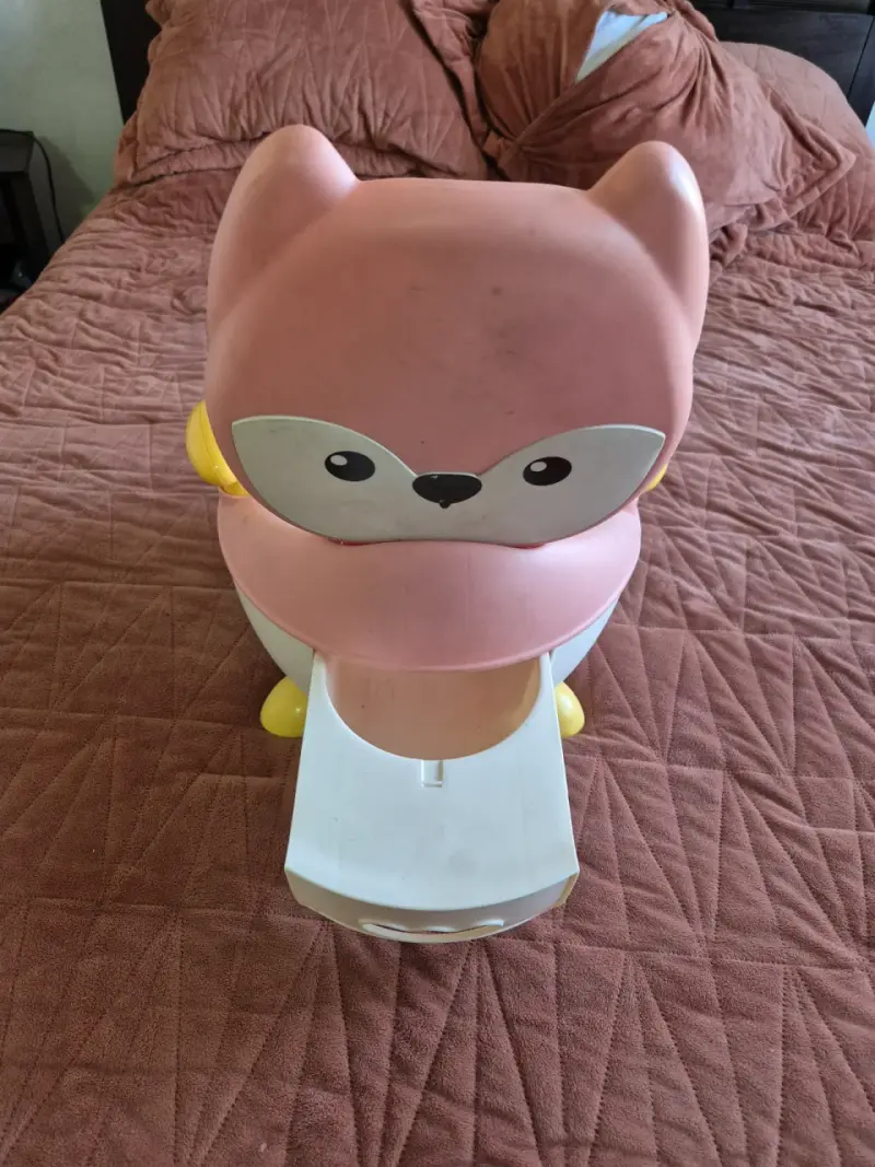 Bacinica infantil rosa con diseño de zorro - 2