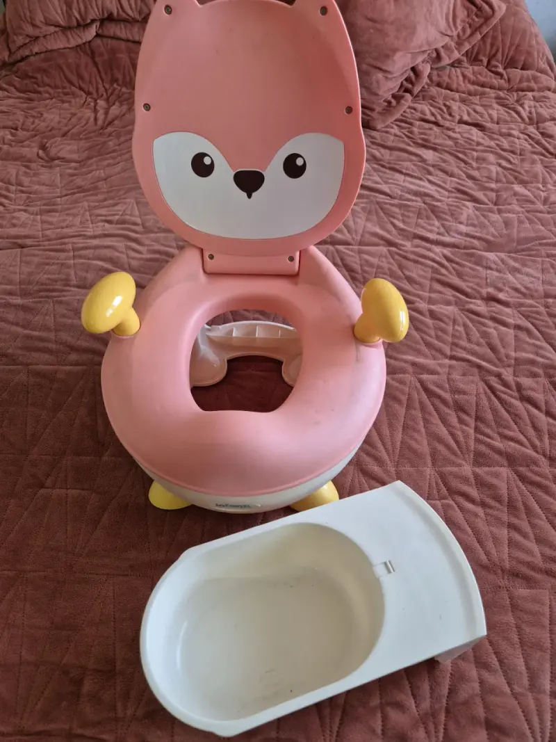 Bacinica infantil rosa con diseño de zorro - 3
