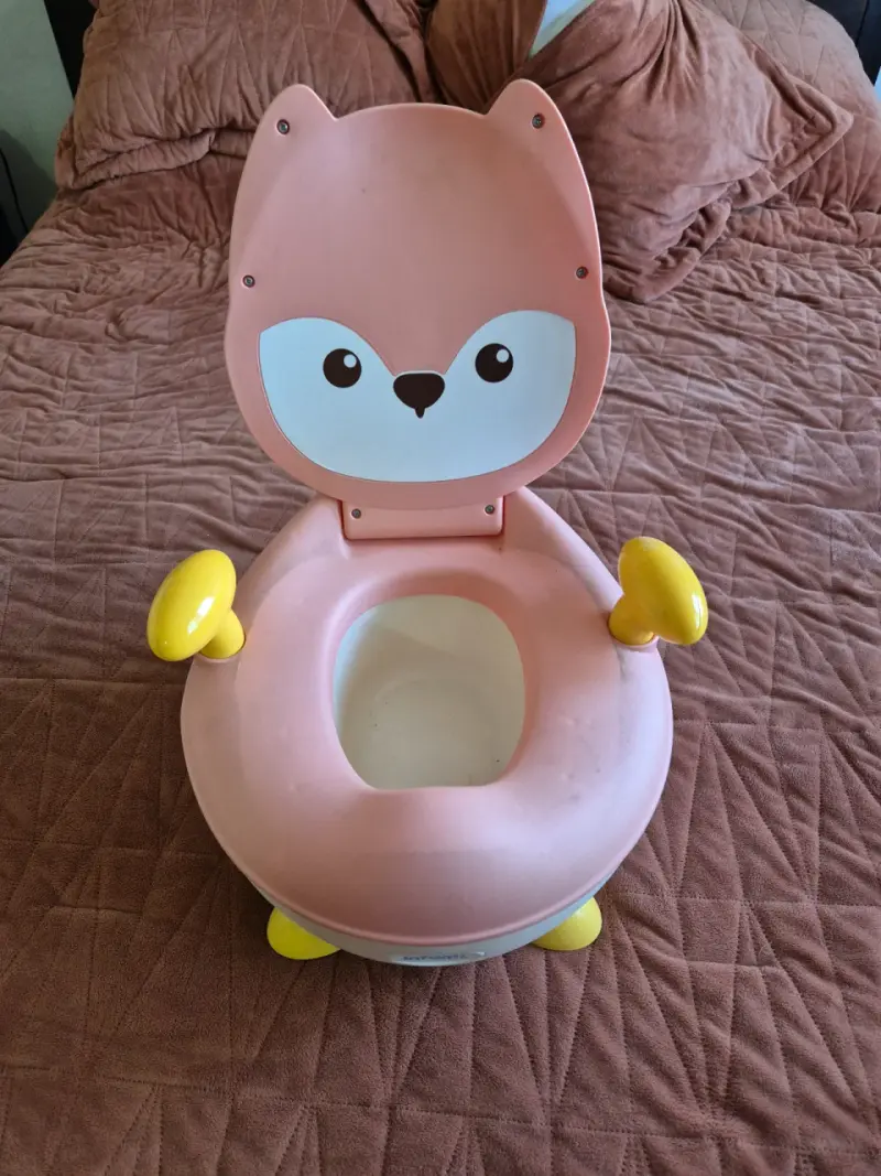 Bacinica infantil rosa con diseño de zorro - 4