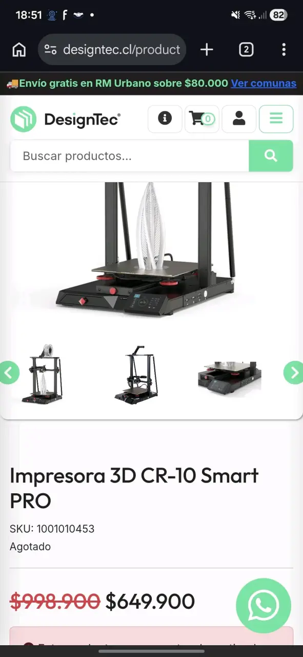Impresora 3D Creality con filamento incluido - 3