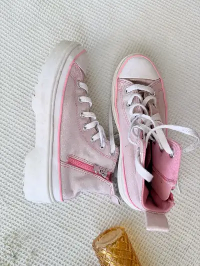 Zapatillas altas rosadas para niña 34 - miniatura 1