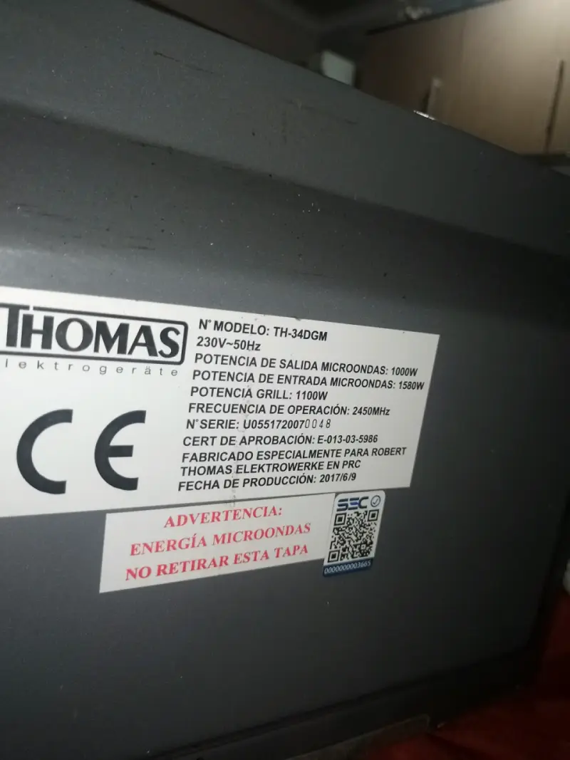 Microondas Thomas de acero inoxidable - 6