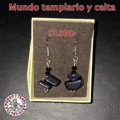 Aros colgantes de piedra - miniatura 1