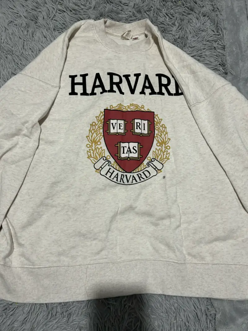 Polerón gris Harvard con logo