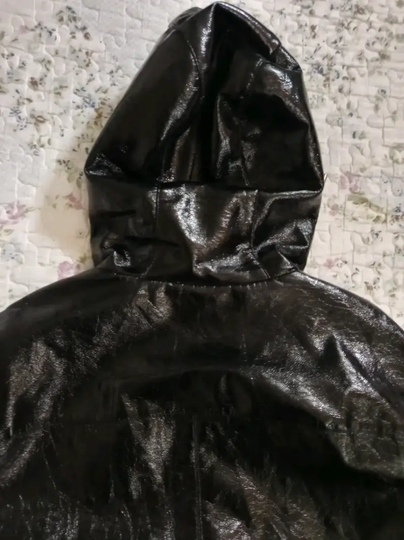 Chaqueta hombre Zara talla M negra con capucha - 6
