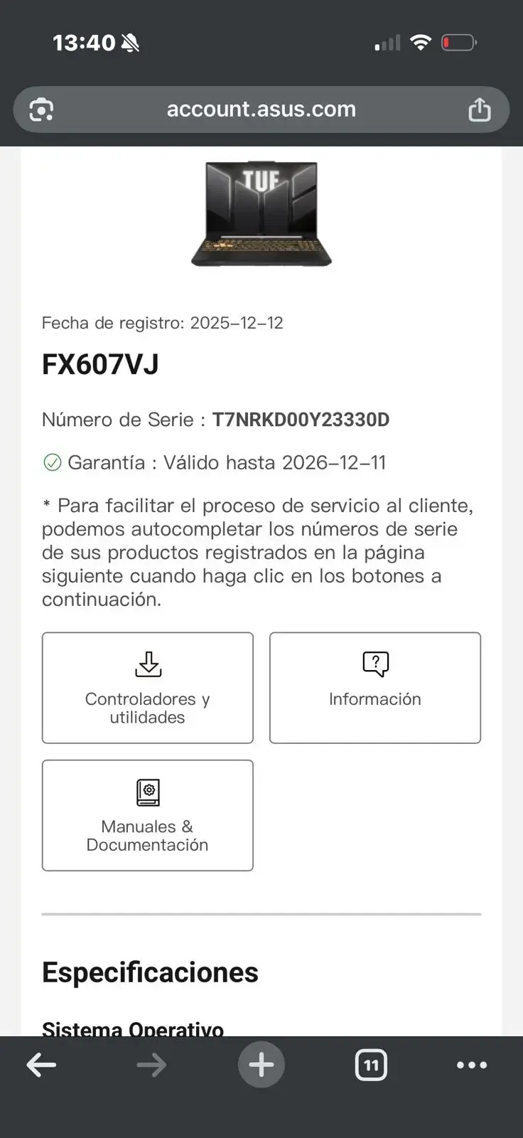 Laptop ASUS TUF 16 - 6