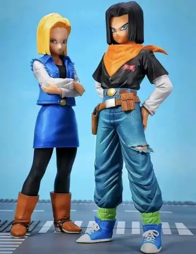 Figuras dragon ball Androides 17 y 18 - miniatura 2