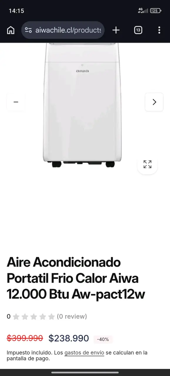 Aire acondicionado portátil Aiwa blanco - 4