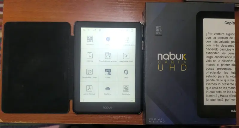 E-reader Nabuk Carta UHD con funda - 1