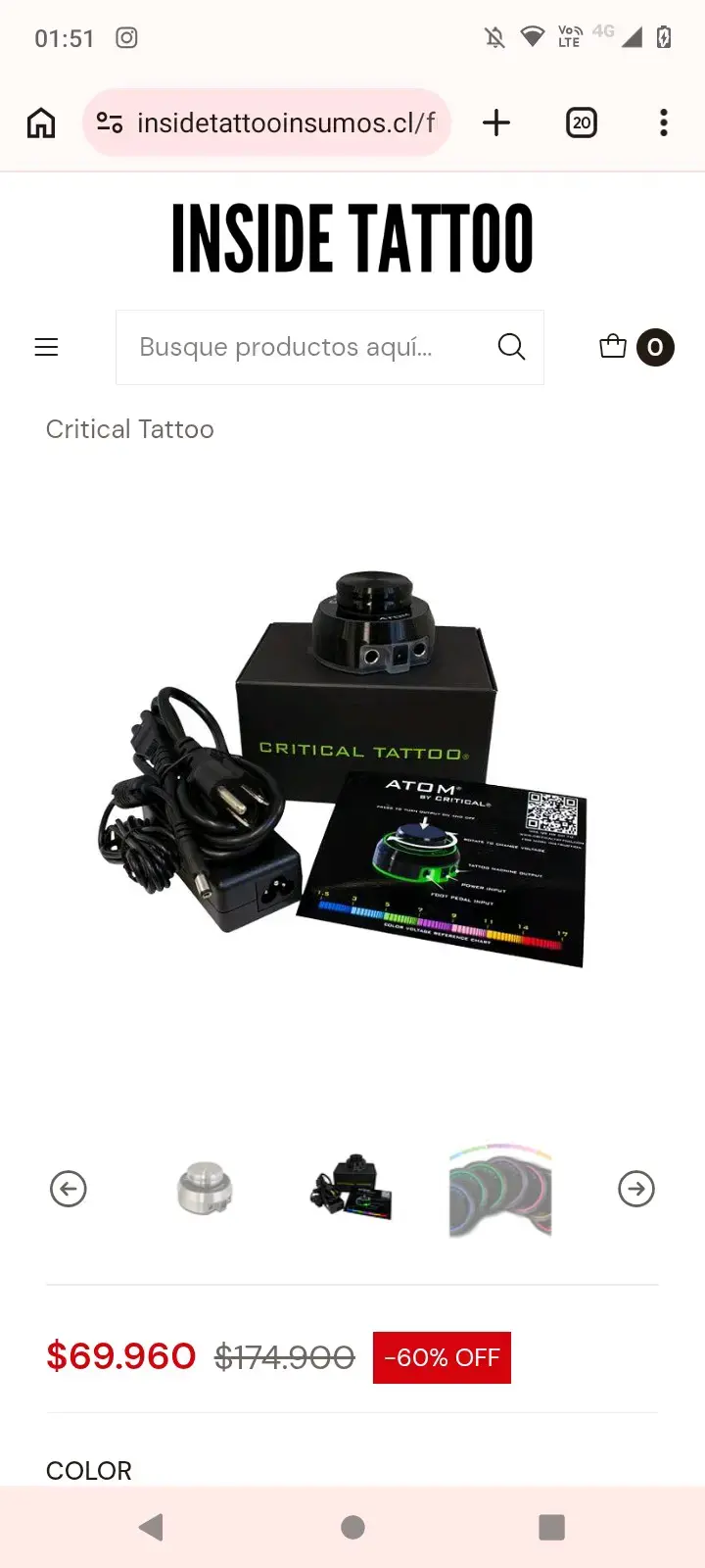 Control de voltaje Critical Atom para tatuajes - 2
