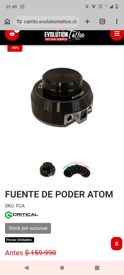 Control de voltaje Critical Atom para tatuajes - miniatura 3