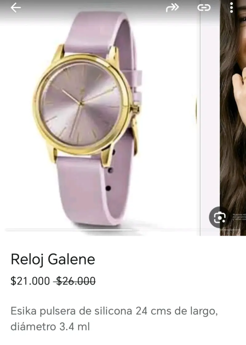 Reloj Galene con pulsera de silicona